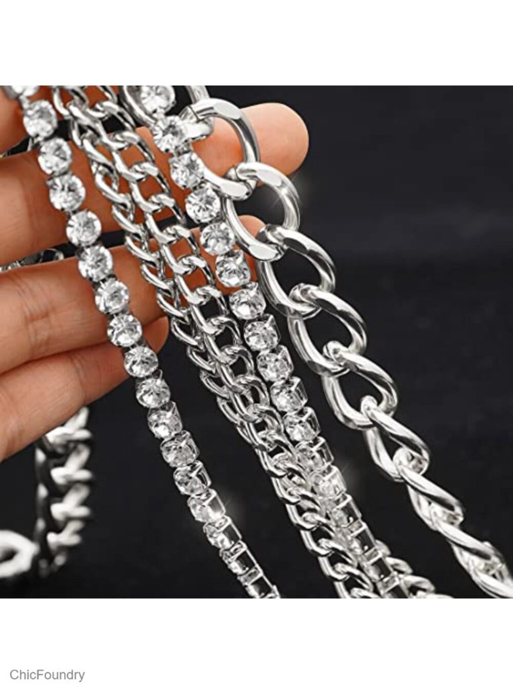 Multilayer Rhinestone Chain Belt - Picture 3 of 5